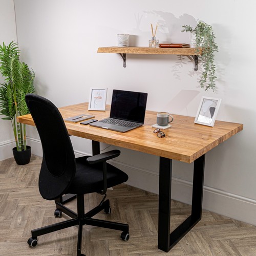 Solid oak industrial - industrial, desk