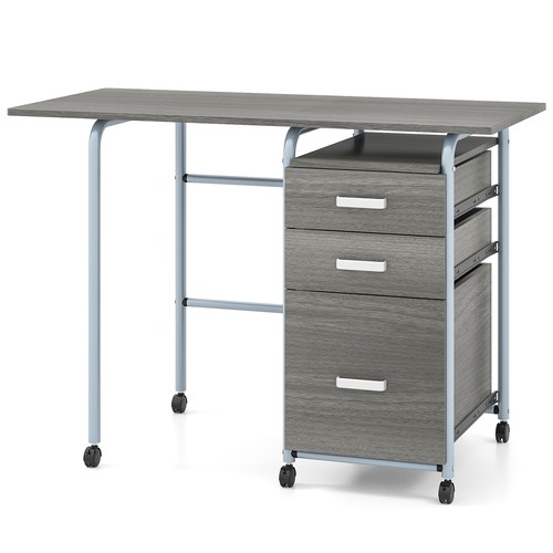 Foldable computer desk with - computer,