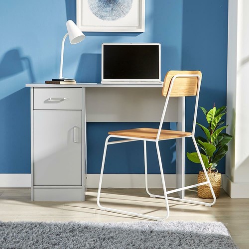 White black oak desk drawer - black, 1
