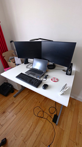 Standing desk white - white, grey