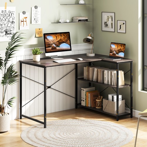 Shaped computer desk - computer,