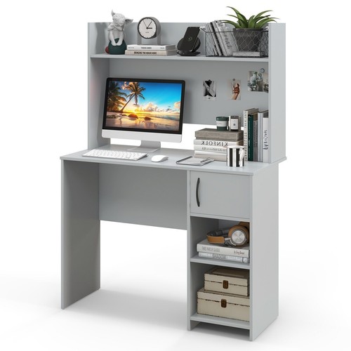 Modern computer desk grey - modern,