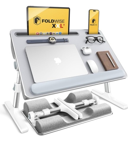 Foldwise bed table - 2-in-1, &