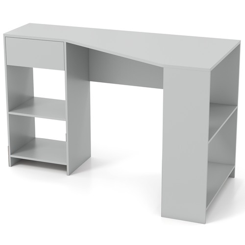 Grey shaped compact corner - l-shaped,