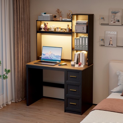 Computer desk with - with, hutch