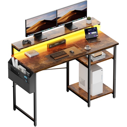 Computer desk with led lights - desk,