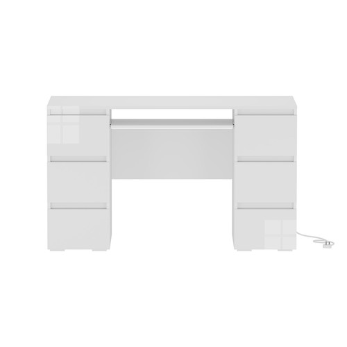 White dressing table - white, high