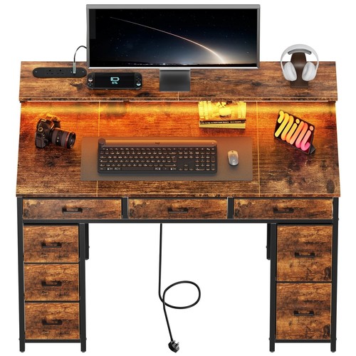 120 computer desk with - computer,
